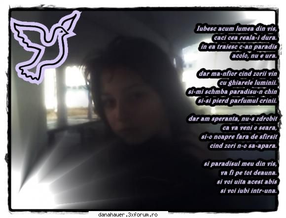 cine esti? ..yo prima..poi yo`s ayda...am ani..sunt nascuta ianuaria 1992..si multe despre mne